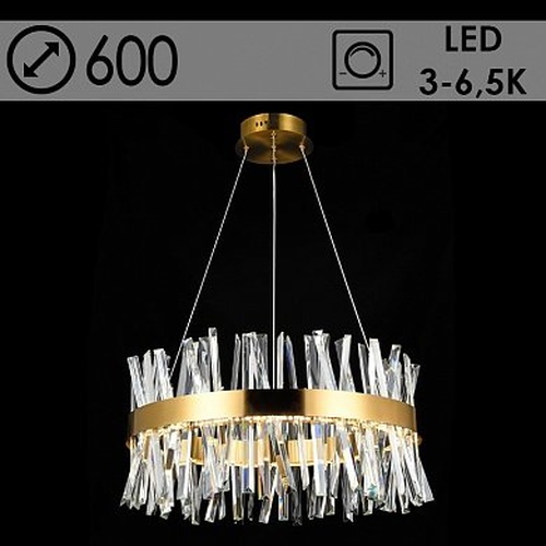 Люстра 58076/600 COP медь 2x61W LED 3000-6500k d600 h300 диммер, SDA22