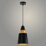 Подвес 7465/1HQ BK+GD черный/золото 1х60W E27 d150 h280,TXN22