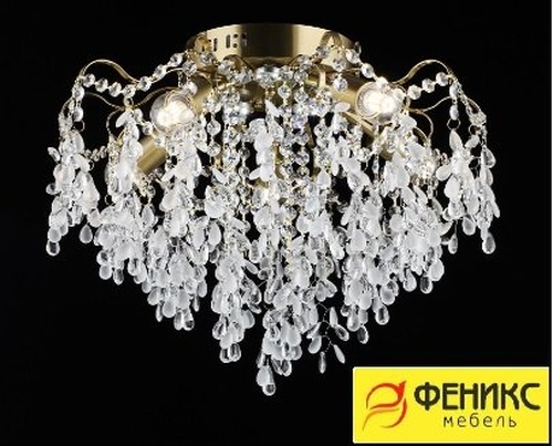 Люстра E2667/5+5 COP медь/хрусталь 5*60W E27+5xW Led ПДУ d500 h370.24