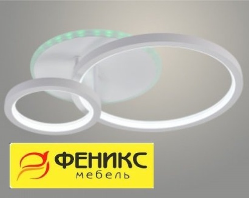 Люстра DK06323E/2 PR WT белый 56W+6,5W LED RGB 3000-6500K d440 ПДУ диммер, HN23