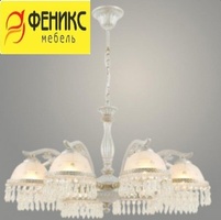 Люстра 20218/8 WH+GD белый/золото 8x40W E27 d700 h690 crst, 24