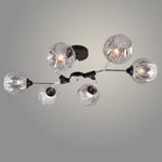 Люстра XA1483B/6 BK+CR черный/хром 6х60W E27 d750 h225, HN23