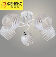 Люстра 11290-8/5 белый/хром НПБ 01-5х60-154 Серия М1 Е27 ГУ 5x60W Е27, 10054055