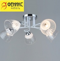 Люстра K2068/5 WT+CH белый/хром 5х60W E27 d640 h240, QH22