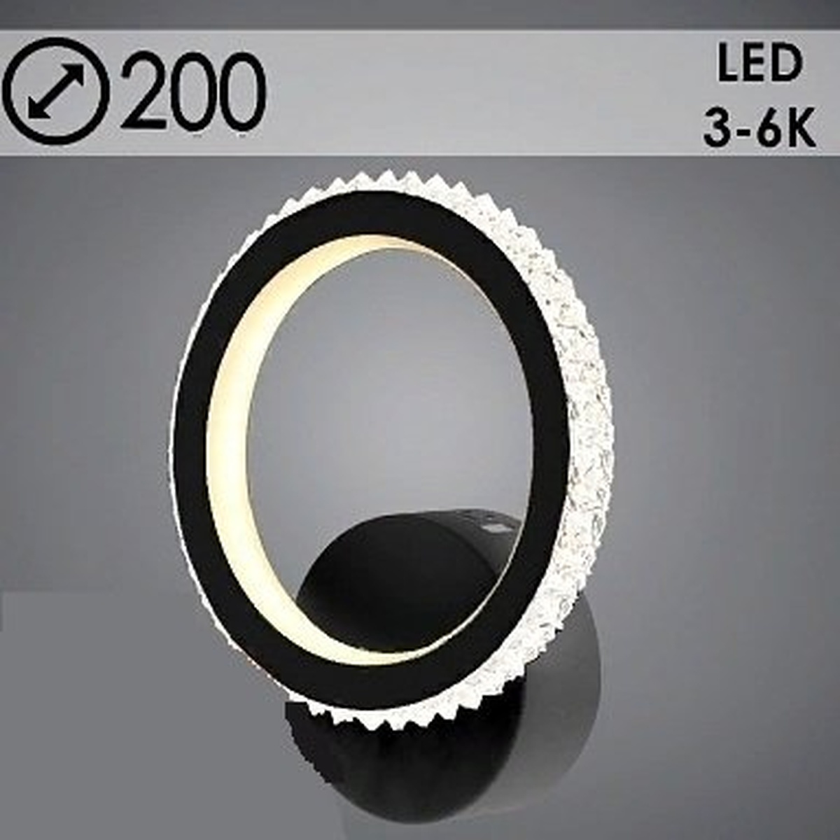 Бра MB77072/1S BK черный LED 20W