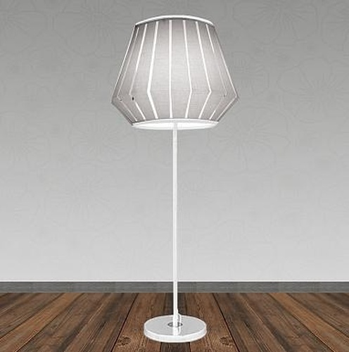 Торшер F0078 белый/серый абажур 1x40W E27 h1630 , YNY19