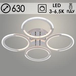 Люстра LI09820B/4 PR CR хром 104W LED 3000-6500K d630 ПДУ диммер, HN23