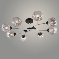 Люстра XA1483B/8 BK+CR черный/хром 8х60W E27 d800 h225, HN23