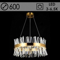 Люстра 58076/600 COP медь 2x61W LED 3000-6500k d600 h300 диммер, SDA22