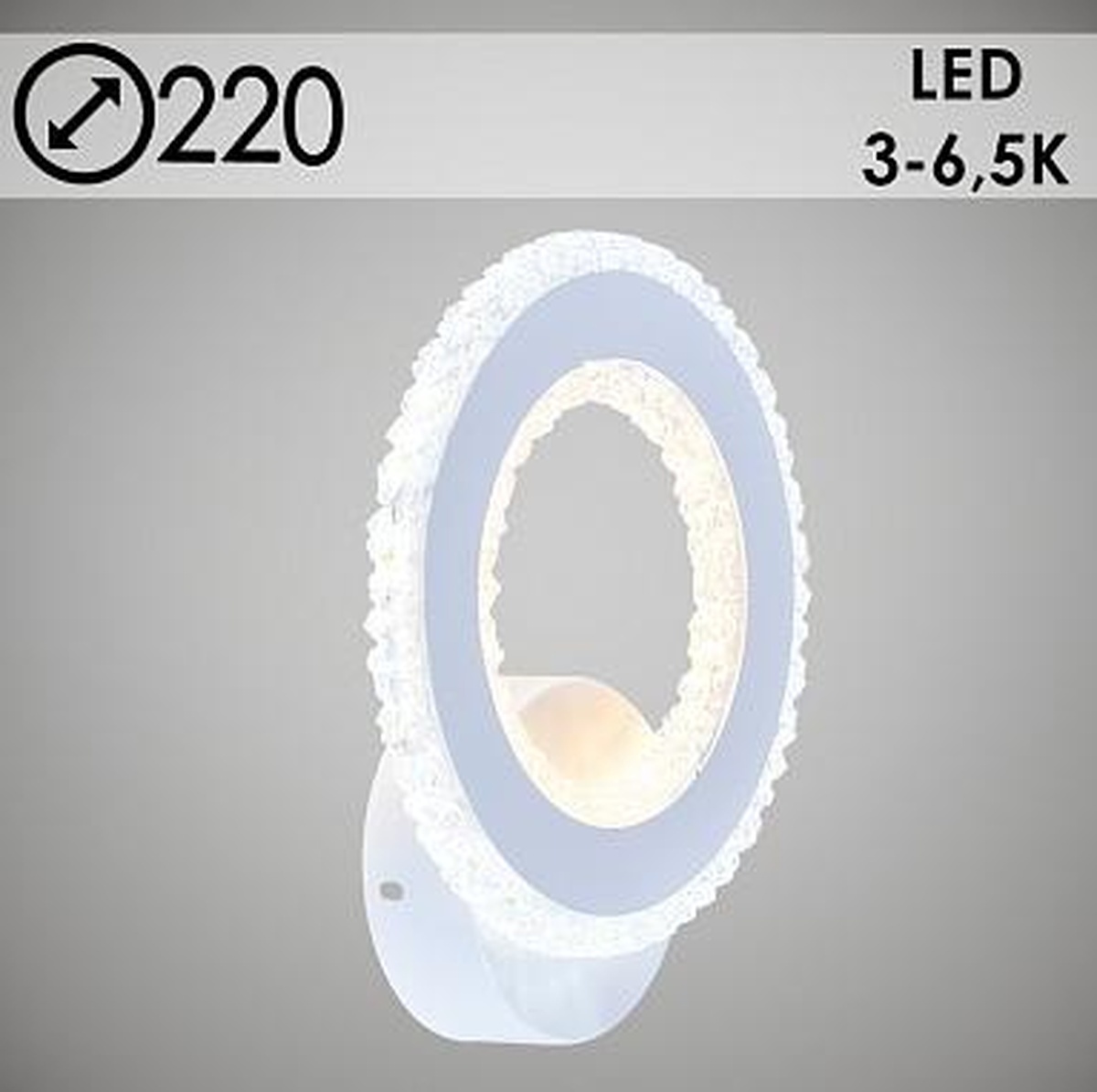 Бра LI8416/1B WT белый LED 34W 3000-6500K d220,HN21