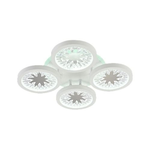 Люстра DK06060/4 PR BK черный 80W+6,5W LED RGB 3000K-6000K d430 ПДУ диммер, HN24