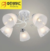 Люстра 11290-8/5 белый/хром НПБ 01-5х60-154 Серия М1 Е27 ГУ 5x60W Е27, 10054055