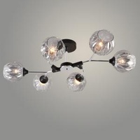 Люстра XA1483B/6 BK+CR черный/хром 6х60W E27 d750 h225, HN23