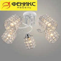 Люстра 11290-8/5 белый/хром НПБ 01-5х60-154 Е27 5x60W Е27 d551 h227, 1005405334