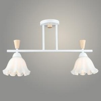Люстра N5886/2 WT+WOOD белый 2x40W E27 d565 h325, QH23
