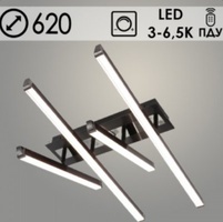 Люстра K33224/4 BK черный LED 72W 3000K-6500K ПДУ диммер d620, 24