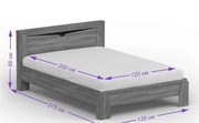 Соренто спальня кровать 1200 дуб бонифаций дуб бонифаций кофе структурный матовый